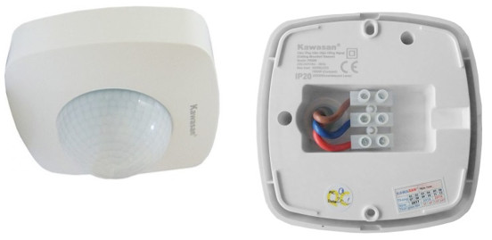 Mặt trước và mặt sau công tắc cảm biến hồng ngoại PS286
