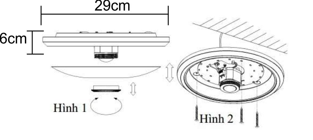 Kích thước đèn cảm ứng hồng ngoại 323B