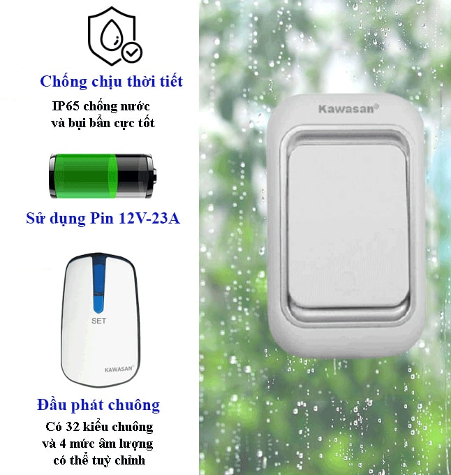 Chuông cửa không dây DB669