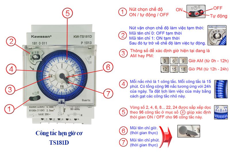 Công tắc hẹn giờ dạng cơ TS181D
