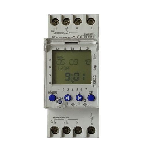 Công tắc hẹn giờ thanh ray Kawasan TS622 kỹ thuật số