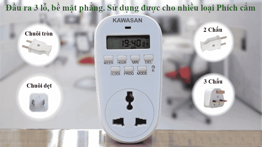 Phích cắm ổ cắm đồng hồ hẹn giờ điện tử TGE2C