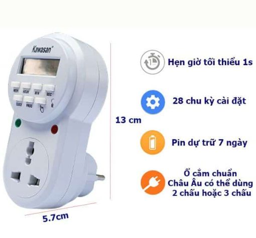 Ổ cắm hẹn giờ Kawasan SG36
