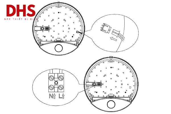 Cách lắp đặt đèn led ốp trần cảm biến PS329A kawasan
