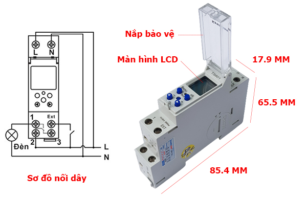Công tắc hẹn giờ thanh ray Kawasan TS601