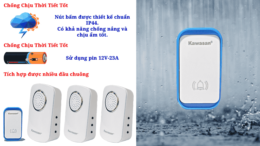Chuông cửa không dây Kawasan DB658D