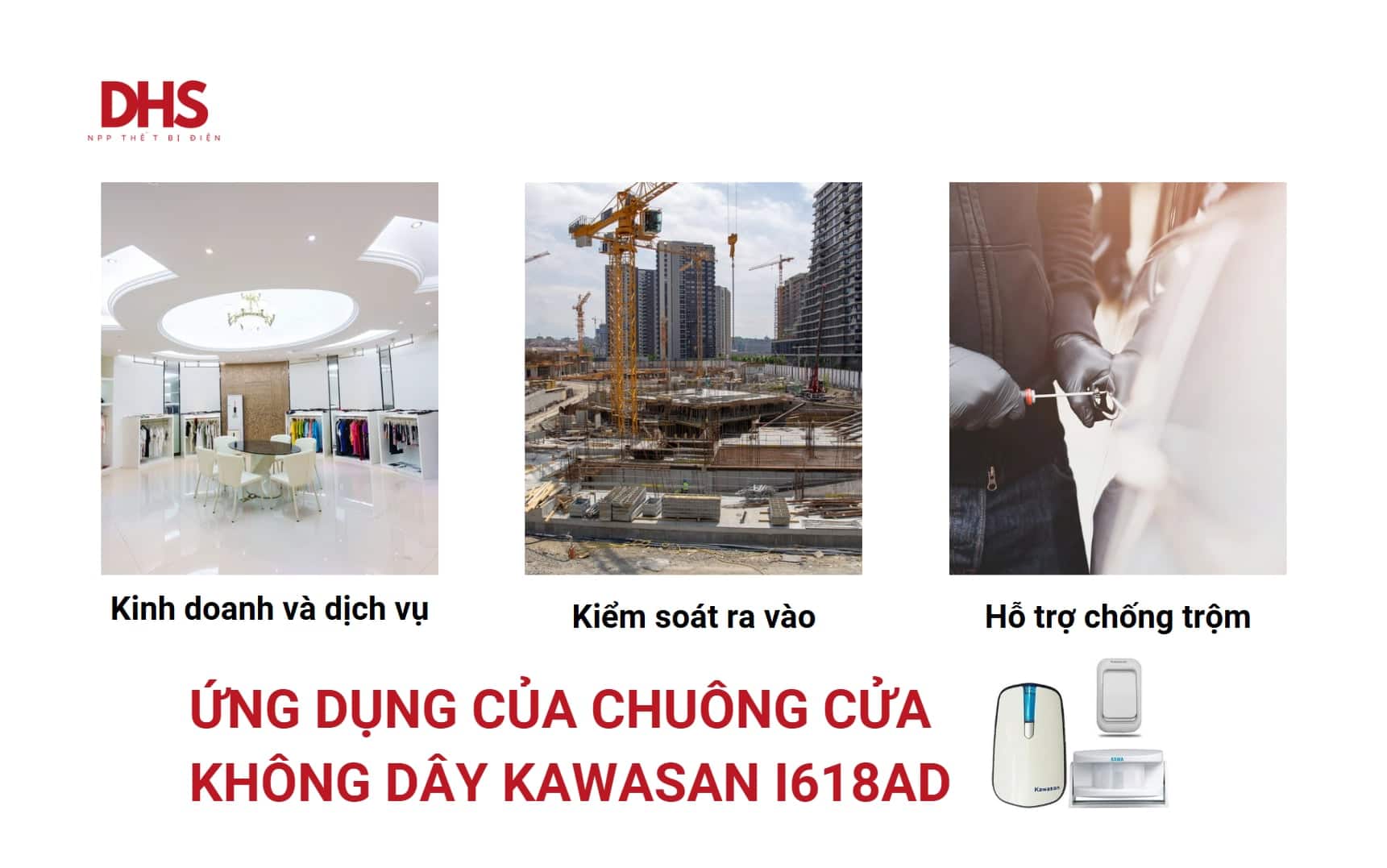 Chuông cửa không dây Kawasan I618AD
