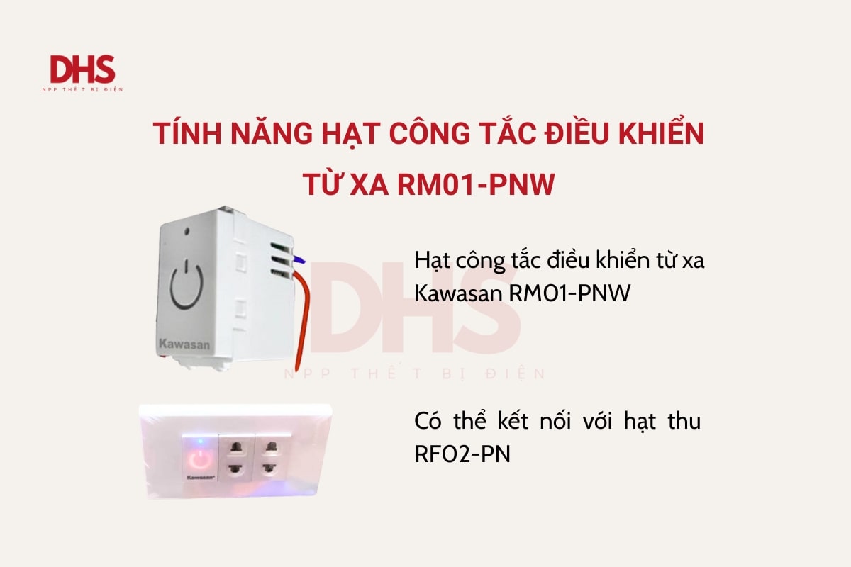 Hạt công tắc điều khiển từ xa Kawasan RM01