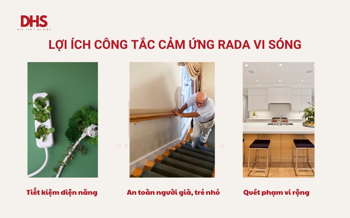 Lợi ích công tắc cảm ứng vi sóng
