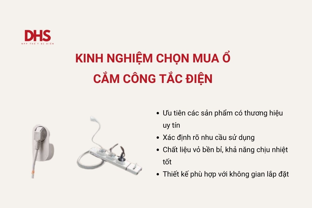 Kinh nghiệm chọn mua ổ cắm công tắc điện