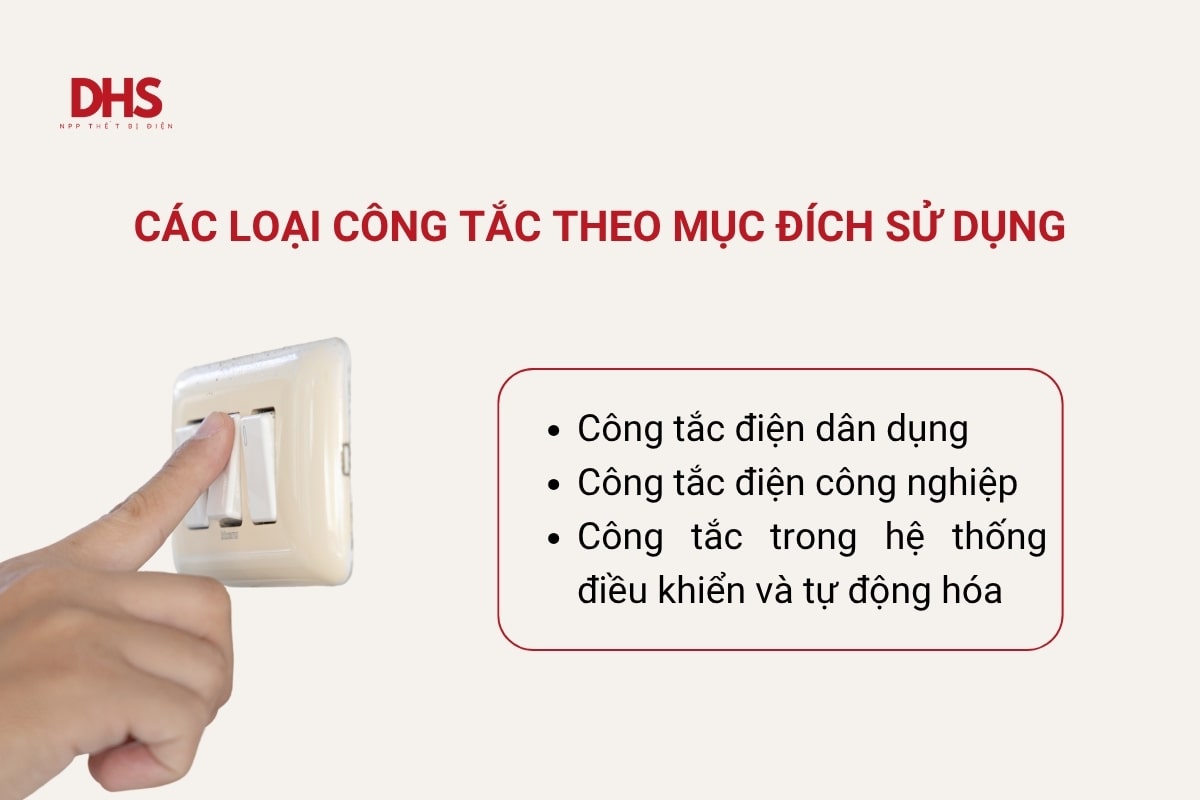 Các loại công tắc điện theo mục đích sử dụng