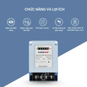 ĐỒNG HỒ ĐO ĐIỆN NĂNG 1 PHA – MODEL: APM10 KAWASAN