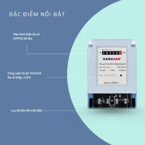 ĐỒNG HỒ ĐO ĐIỆN NĂNG 1 PHA – MODEL: APM10