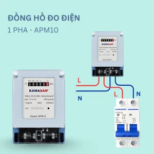 ĐỒNG HỒ ĐO ĐIỆN NĂNG 1 PHA – MODEL: APM10 KAWASAN
